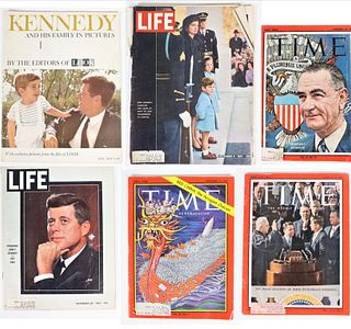 (6) Collection of J.F.K. Related Magazines