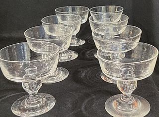 Set of (8) Steuben Champagne Glasses