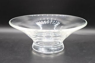 Large Steuben Crystal Centerpiece Bowl,  Signed