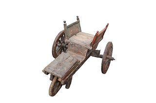 Antique Wood Rustic Wheelbarrow / Wagon