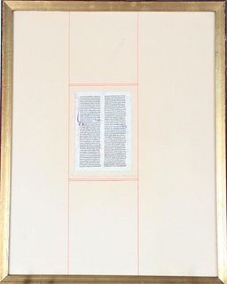 Illuminated Manuscript Mss Leaf