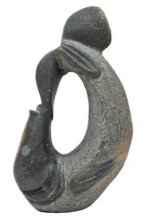 African Shona Fish in Serpentine Sculpture