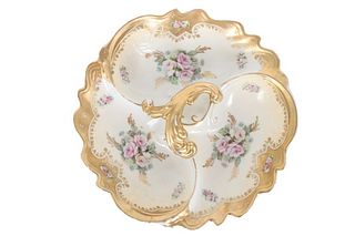 Royal Crown Hand-Painted Gilded Porcelain Dish