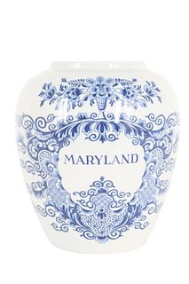 Royal Goedewaagen Delft Blue Maryland Tobacco Jar