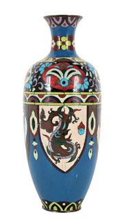 Antique Japanese Cloisonne Early 20th C Vase