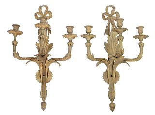 Pair of French Wall Candelabras