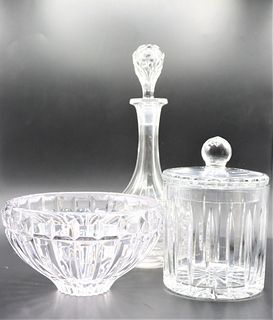 (3) Cut Glass Vessels