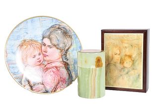 Collection of Edna Hibel & Container
