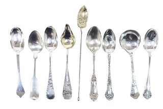 (9) Collection of Silver Spoons