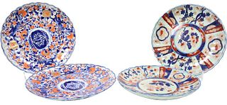 (4) Japanese Imari Porcelain Plates