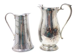 Pair of Silver Plate Pitchers