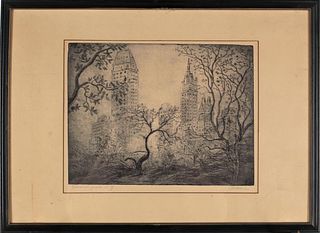 Leon Dolice (1892-1960) American, Etching