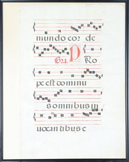 Antiphony of Medieval Gregorian Chant Manuscript