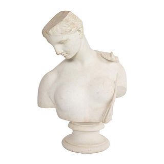 An Antique Italian Neoclassical Marble Bust of Psyche, by Giuseppe CarnevaleC. 1870