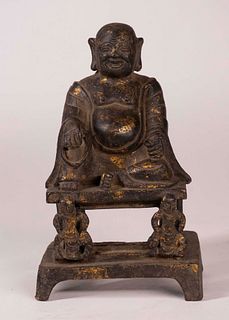 Chinese Gilt Bronze Seated Figure of Buddha