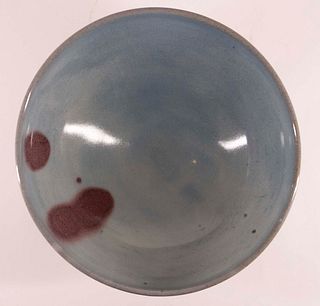 Jun Ware Bowl with Purple Manganese Splashes