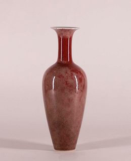 Chinese Peach Bloom Amphora Vase