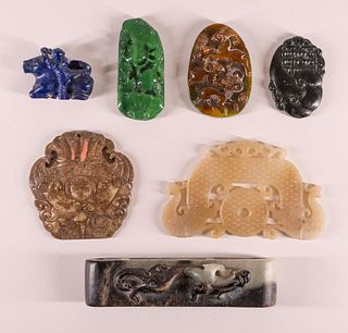 Group of Chinese Carved Hardstone Objects