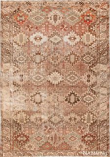 ANTIQUE PERSIAN SHABBY CHIC MALAYER RUG. 9 ft 8 in x 6 ft 1 in (2.95 m x 1.85 m)