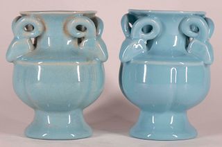 Two Song Style Ram's Head Vases
