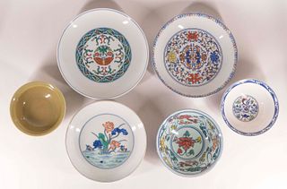 Group of Six Chinese Porcelain Bowls