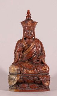 Chinese Carved Hardstone Figure of Buddha