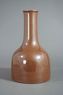 Porcelain Cafe O'Lait Glazed Vase with Mark