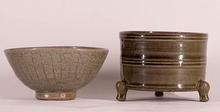 Longquan Celadon Bowl and Censer