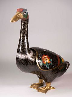 Chinese Cloisonne Goose
