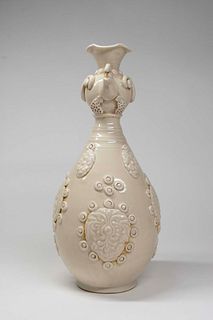 Ding Ware Style Incised Porcelain Vase