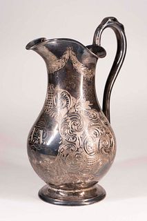 Haddock, Lincoln & Foss Coin Silver Water Pitcher