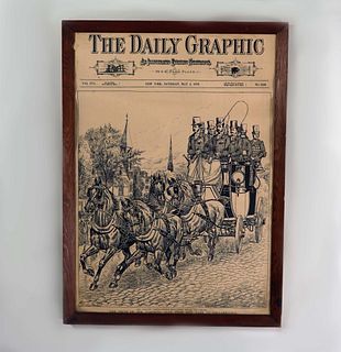 Lithograph Depict a Page From a Daily Graphic