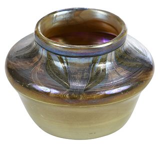 Tiffany Brown Favrile Art Glass Vase
