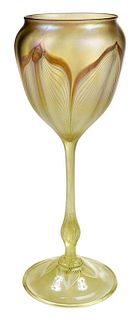 Quezal Floriform Art Glass Vase