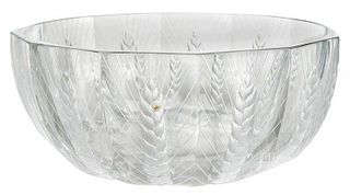 Lalique "Ceres" Glass Wheat Sheath Bowl