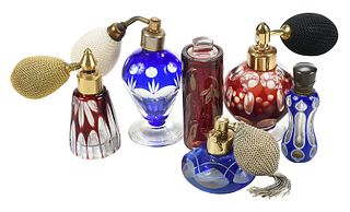 Six Cut To Clear Perfume or Scent Bottles