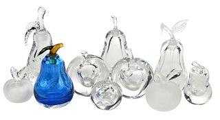 Ten Pear and Apple Form Crystal Bottles