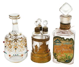 Vintage Perfume Set and Two Cologne Bottles 