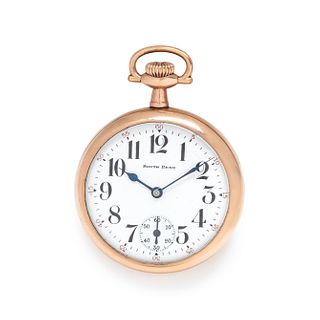 SOUTH BEND WATCH CO., GOLD-FILLED OPEN FACE POCKET WATCH