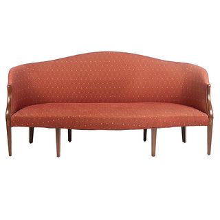 George III Mahogany Inlaid Upholstered Sofa