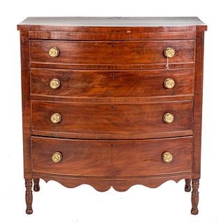 Federal Mahogany Bow-front Chest