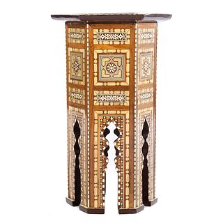 Syrian Intarsia Inlaid Side Table