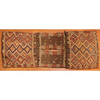 Antique Tribal Soumak Saddle Bag