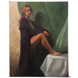 Nathaniel K. Gibbs. Portrait of a Woman, oil