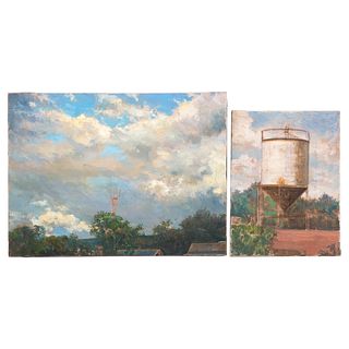 Nathaniel K. Gibbs. Two Industrial Landscapes, oil