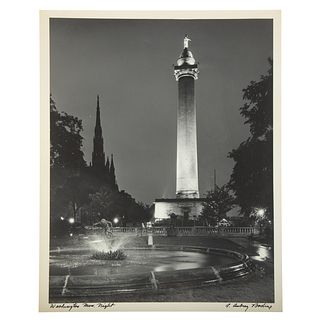 A. Aubrey Bodine. "Washington Monument at Night"