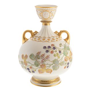 Royal Worcester China Bulbous Vase