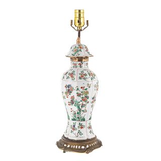 Chinese Export Famille Verte Jar Lamp