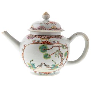 Chinese Export Globular Teapot