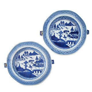 Pair of Diana Cargo Canton Hot Water Plates